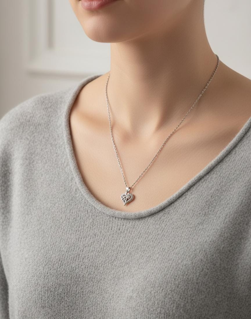 Curve & Love – Handgefertigte Herz-Halskette - A&BONGASchmuckA&BONGA